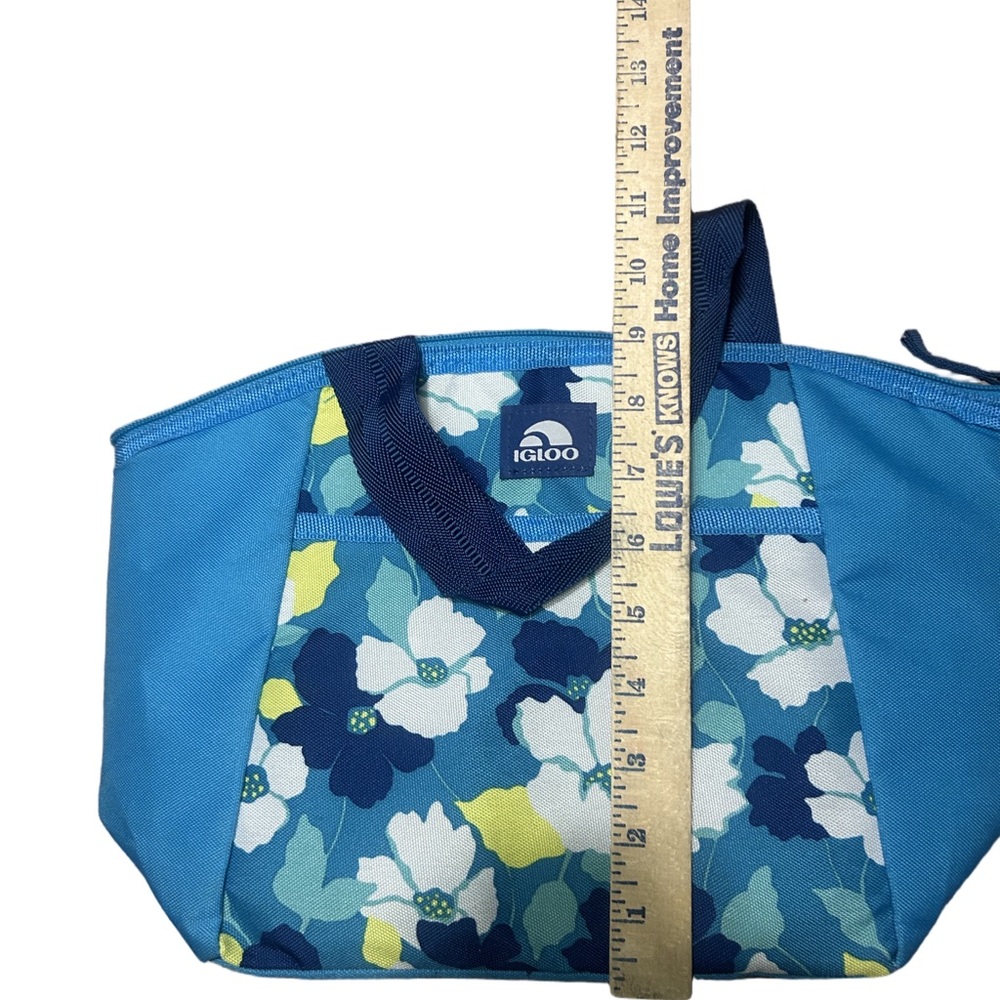 Igloo Blue and White Insulated Floral Bag - Picture 4 of 7